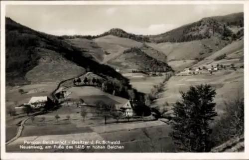 Ak Neuenweg Kleines Wiesental im Schwarzwald, Pension Belchenhof, Besitzer J. Fr. Schwald,  Lands