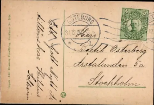 Künstler Ak Nyström, Jenny, Glückwunsch Neujahr, Zwerg, Klee