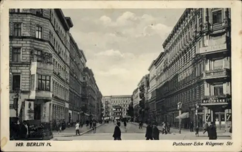 Ak Berlin Wedding, Putbuser Straße Ecke Rügener Straße, Apotheke