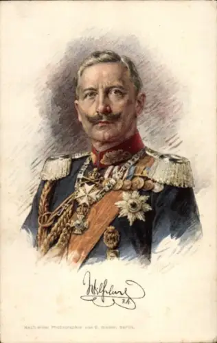 Ak Kaiser Wilhelm II., Portrait in Uniform, Orden