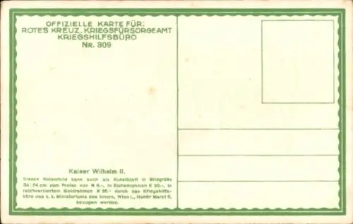 Ak Kaiser Wilhelm II., Portrait in Uniform, Orden