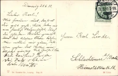 Ak Gdańsk Danzig,  Rathaus, Diele, Treppe,  Architektur