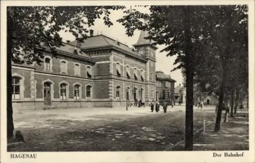 Ak Haguenau Hagenau im Elsass Bas Rhin, La Gare