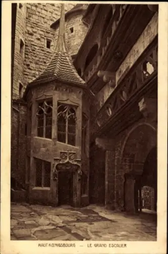 Ak Orschwiller Orschweiler Elsass Bas Rhin, Hohkönigsburg, Haut Kœnigsbourg, Haut Koenigsbourg,  