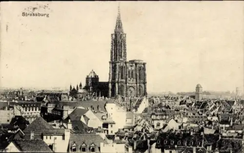 Ak Strasbourg Straßburg Elsass Bas Rhin, Gesamtansicht
