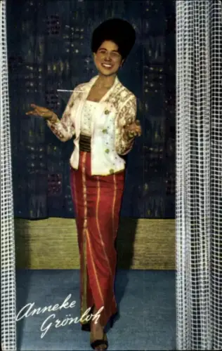 Ak Sängerin Anneke Grönloh, Portrait