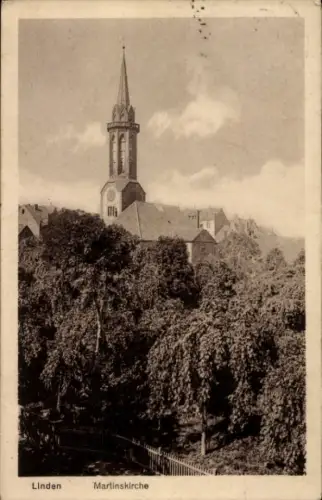 Ak Linden Hannover in Niedersachsen, Martinskirche,   , schwarz-weiß, keine Personen