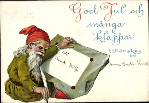 Künstler Ak Nyström, Jenny, Frohe Weihnachten, Weihnachtsmann