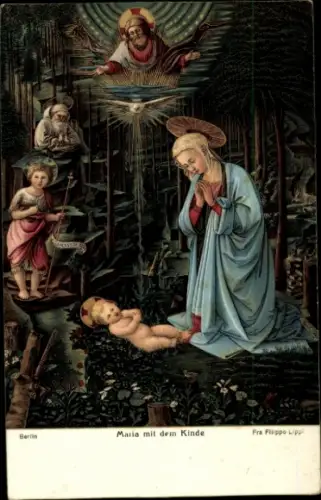Künstler Ak Lippi, Filippo, Maria mit dem Kinde