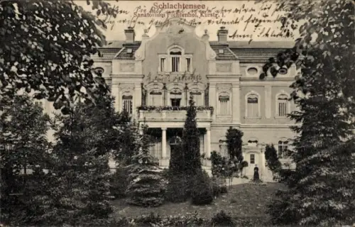 Ak Berlin Zehlendorf, Schlachtensee, Sanatorium Fichtenhof, Kurstraße 1