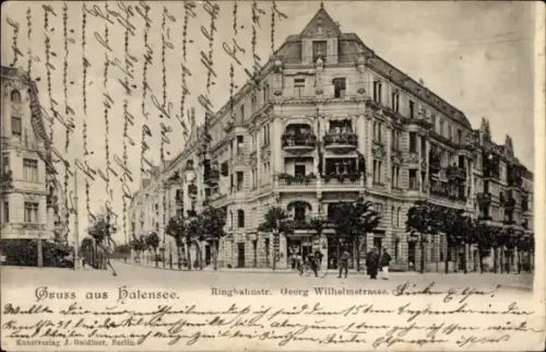 Ak Berlin Wilmersdorf Halensee, Ringbahnstraße, Georg Wilhelm Straße