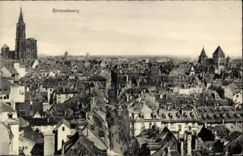 Ak Strasbourg Straßburg Elsass Bas Rhin, Gesamtansicht