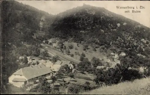 Ak Wasserbourg Wasserburg Elsass Haut Rhin,  Ruine, Landschaft,  