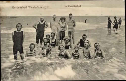 Ak Nordseebad Westerland auf Sylt, Familienbad
