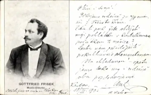 Ak Gottfried Frisek, Musik-Direktor