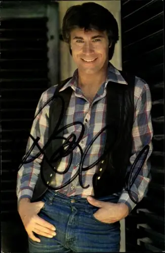 Ak Sänger Roy Black, Portrait, Weste, Hemd, Autogramm