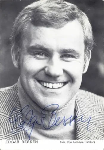 Ak Schauspieler Edgar Bessen, Portrait, Autogramm