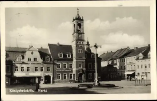 Ak Königsbrück in der Oberlausitz, Markt