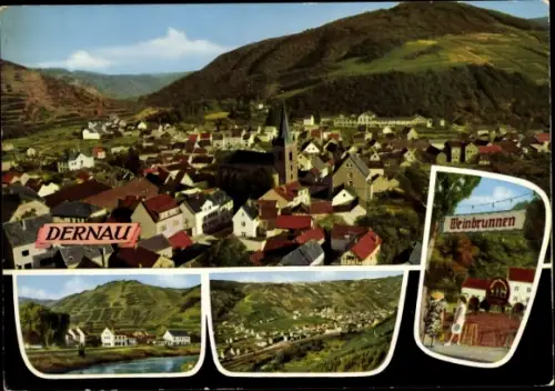 Ak Dernau an der Ahr, Gesamtansicht, Weinbrunnen