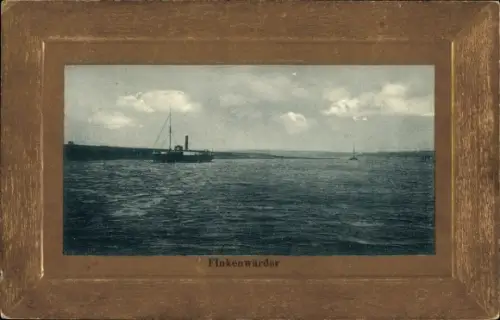 Passepartout Ak Hamburg Mitte Finkenwerder Finkenwärder, Dampfer, Seepartie