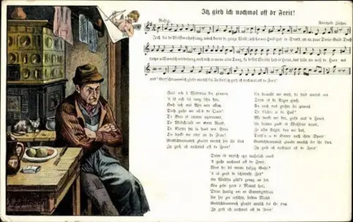 10 alte Lied Ak, diverse Ansichten