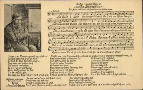 10 alte Lied Ak, diverse Ansichten