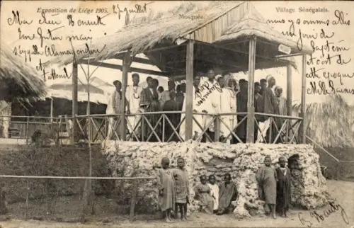 CPA Liege, Exposition 1905, Village Sénégalais