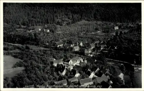 Ak Hopfau Neunthausen im Glattal Sulz am Neckar, Fliegeraufnahme