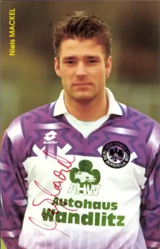 Autogrammkarte Fußballer Niels Mackel, Tennis Borussia Berlin, Autogramm