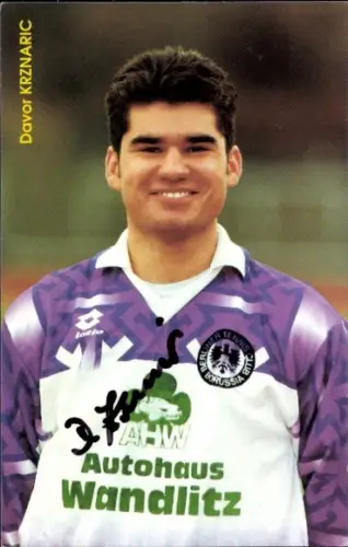 Autogrammkarte Fußballer Davor Krznaric, Tennis Borussia Berlin, Autogramm