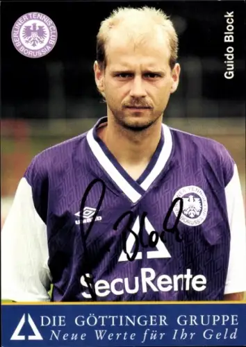 Autogrammkarte Fußballer Guido Block, Tennis Borussia Berlin, Autogramm