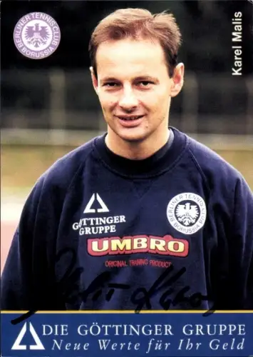 Autogrammkarte Physiotherapeut Karel Malis, Tennis Borussia Berlin, Autogramm