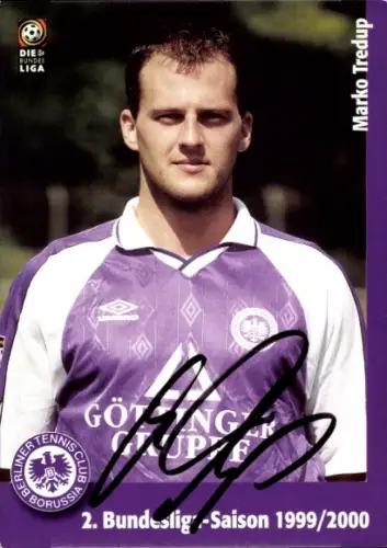 Autogrammkarte Fußballer Marko Tredup, Tennis Borussia Berlin, Autogramm