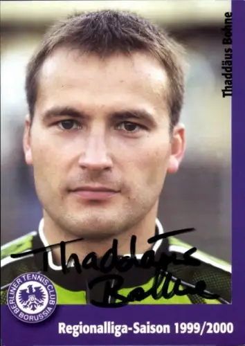 Autogrammkarte Fußballer Thaddäus Bohne, Tennis Borussia Berlin, Autogramm