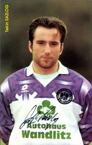 Autogrammkarte Fußballer Tekin Sazlog, Tennis Borussia Berlin, Autogramm