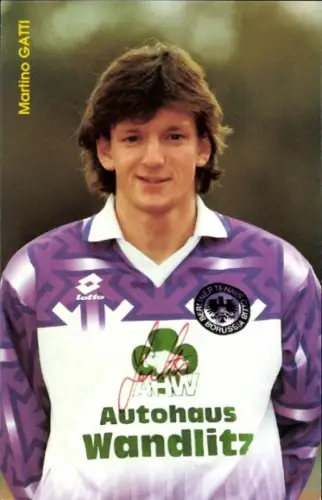Autogrammkarte Fußballer Martino Gatti, Tennis Borussia Berlin, Autogramm