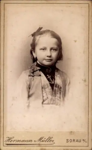 Kabinett Foto Żary Sorau Niederlausitz Ostbrandenburg, Mädchen-Porträt