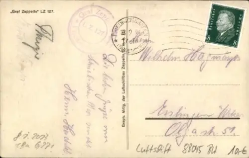 Foto Ak Luftschiff Graf Zeppelin LZ127