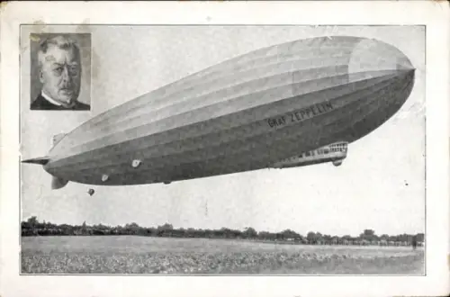 Ak Luftschiff  LZ 127 Graf Zeppelin, Portrait Eckener