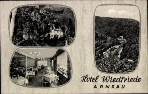 Ak Arnsau Dattenberg in Rheinland Pfalz, Hotel Wiedfriede, Inh. Fam. Stoffels