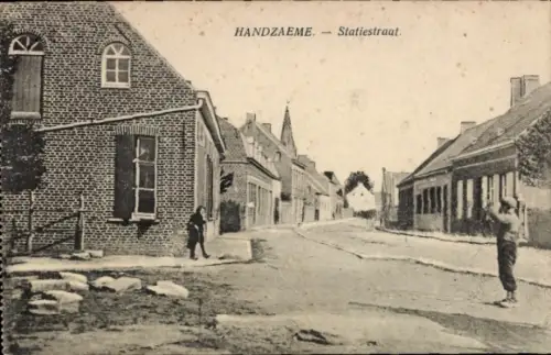 Ak Handzaeme Handzame Kortemark Westflandern, Statiestraat