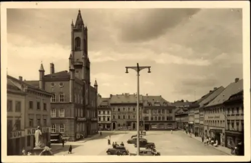 Ak Kamenz Sachsen, Markt mit Rathaus