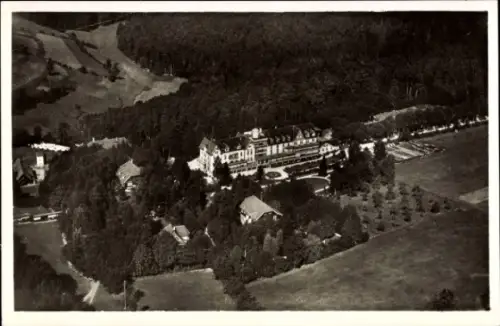 Ak Schömberg im Schwarzwald Württemberg, Waldsanatoriums Dr. G. Schröder, Fliegeraufnahme