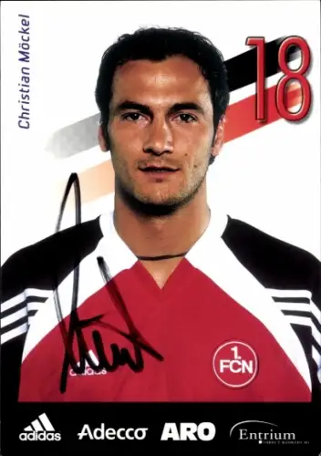Autogrammkarte Fußballer Christian Möckel, 1. FC Nürnberg, Autogramm