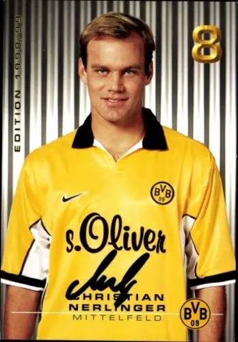 Autogrammkarte Fußballer Christian Nerlinger, Borussia Dortmund / BVB 09, Autogramm