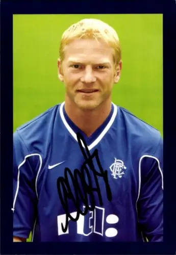 Autogrammkarte Fußballer Jörg Albertz, Glasgow Rangers, Autogramm
