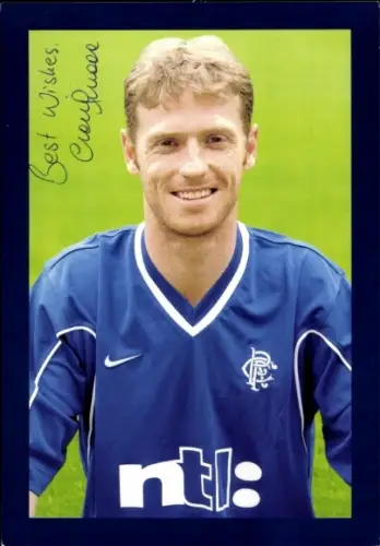 Autogrammkarte Fußballer Craig Moore, Glasgow Rangers, Autogramm