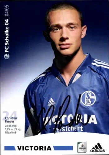 Autogrammkarte Fußballer Christian Pander, FC Schalke 04, Autogramm