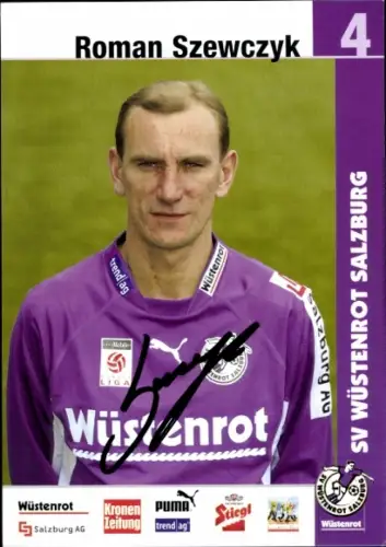 Autogrammkarte Fußballer Roman Szewczyk, SV Wüstenrot Salzburg, Autogramm