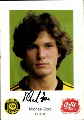 Autogrammkarte Fußballer Michael Zorc, Borussia Dortmund / BVB 09, Autogramm